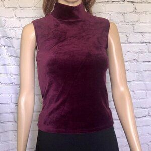 NWT $68 Carmar Burgundy Turtleneck Top Stretch